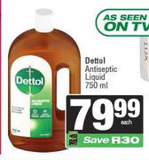 Dettol Antiseptic Liquid-750ml Each
