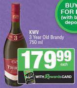 KWV 3 Year Old Brandy-750ml