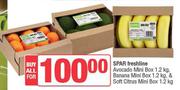 Spar Freshline Avocado Mini Box 1.2Kg, Banana Mini Box 1.2Kg & Soft Citrus Mini Box 1.2Kg-For All
