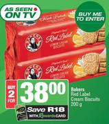 Bakers Red Label Cream Biscuits-For 2 x 200g