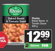 Rhodes Baked Beans In Tomato Sauce-400g