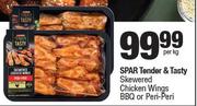 Spar Tender & Tasty Skewered Chicken Wings BBQ Or Peri Peri-Per Kg