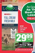 Spar Extra Shelf Life Milk-2L Each