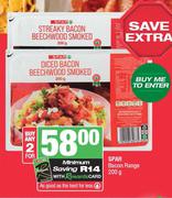 Spar Bacon Range-For 2 x 200g