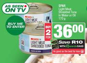 Spar Light Meat Shredded Tuna In Water Or Oil-2 x 170g