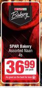 Spar Bakery Assorted Naan-4s Per Pack