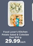 Food Lover's Kitchen Potato Salad & Coleslaw Duo-500g Each