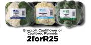 Broccoli, Cauliflower Or Caulibroc Punnets-For 2