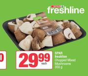 Spar Freshline Chopped Mixed Mushrooms-350g Each