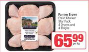Farmer Brown Fresh Chicken Star Pack 4 Drums & 4 Thighs-Per Kg