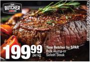 Your Butcher By Spar Bulk Rump Or Sirloin Steak-Per Kg