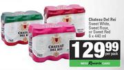 Chateau Del Rei Sweet White, Sweet Rose  Or Sweet Red-6 x 440ml Per Pack