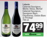 Laborie Cabernet Sauvignon, Merlot, Shiraz, Merlot/Cabernet Sauvignon-750ml Each