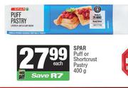 Spar Puff Or Shortcrust Pastry-400g Each