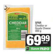 Spar Cheddar Or Gouda Cheese-400g Each