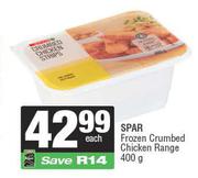 Spar Frozen Crumbed Chicken Range-400g