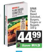 Spar Plant Based Schnitzel, Burgers, Fingers Or Nuggets-320g Each