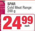 Spar Cold Meat Range-200g Each