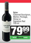Spier Cabernet Sauvignon, Merlot, Pinotage, Shiraz Or Signature Red-750ml Each