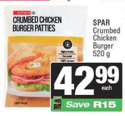 Spar Crumbed Chicken Burger-520g