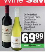 Du Toitskloof Sauvignon Blanc, Chardonnay, Chenin Blanc, Pinotage Rose Or Cape Blend-750ml Each