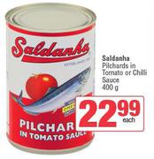 Saldanha Pilchards In Tomato Or Chili Sauce-400g Each