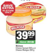Melrose Cheese Spread 250g Or Cheese Wedges 200g-Each