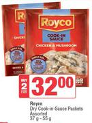 Royco Dry Cook-In-Sauce Packets Assorted-For 2 x 37g/55g