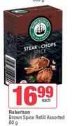 Robertson Brown Spice Refill Assorted-80g Each