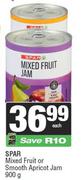 Spar Mixed Fruit Or Smooth Apricot Jam-900g Each