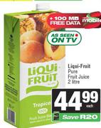 Liqui Fruit Pure Fruit Juice-2L Each