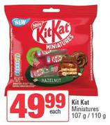 Nestle Kitkat Miniatures-107g/110g Each