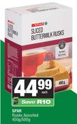 Spar Rusks Assorted-450g/500g Each