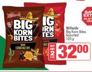 Willards Big Korn Bites Assorted-For 2 x 120g