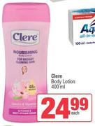 Clere Body Lotion-400ml Each