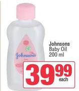 Johnson's Baby Oil-200ml Each