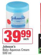Johnsons Baby Aqueous Cream-500ml Each