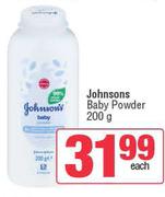 Johnsons Baby Powder-200g Each