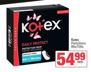 Kotex Pantyliners-88s/100s Pack Each