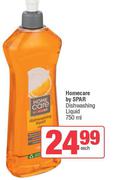 Homecare By Spar Dishwashing Liquid -750ml Each