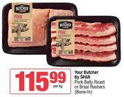 Your Butcher By Spar Pork Belly Roast Or Braai Rashers (Bone In)-Per Kg
