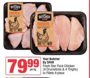 Your Butcher By Spar Fresh Star Pack Chicken (4 Drumsticks & 4 Thighs Or Fillets 4 Piece)-Per Kg