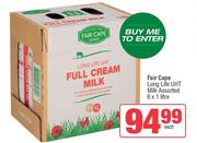 Fair Cape Long Life UHT Milk Assorted 6 x 1Ltr-Each