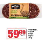 Your Butcher By Spar Ostrich Burgers-400g Each