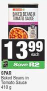 Spar Baked Beans In Tomato Sauce-410g