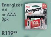 Energizer AA Or AAA-8 Pack Each