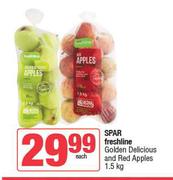 Spar Freshline Golden Delicious & Red Apples-1.5Kg Each