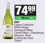 KWV Classic Collection White Range Sauv Blanc,Chenin Blanc,Chardonnay,Moscato,Rose-750ml Each