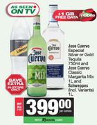 Jose Cuervo Especial Silver Or Gold Tequila 750ml & Jose Cuervo Classic Margarita Mix 1L-Per Combo