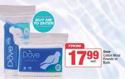 Dove Cotton Wool Rounds Or Buds-Each
